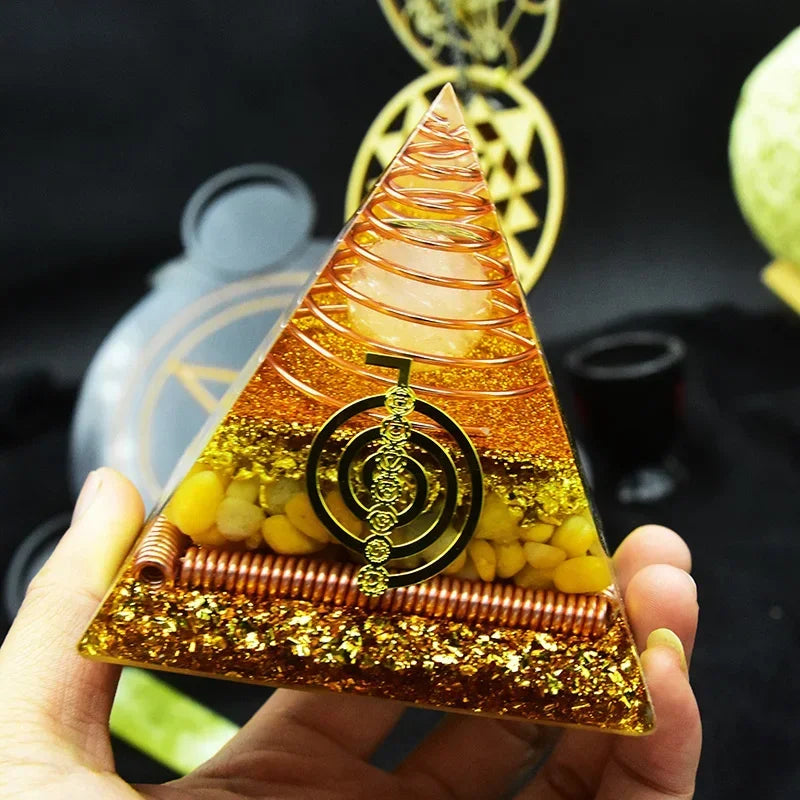 Wealth and Prosperity Ceregat Orgonite hot Pyramid