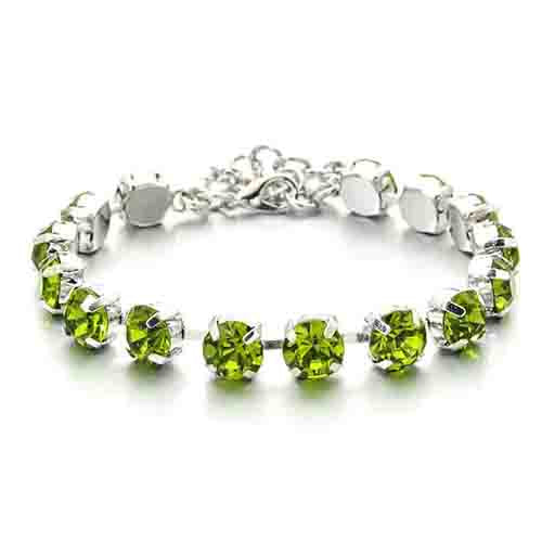 Glass Crystal Tennis Bracelet