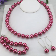 Load image into Gallery viewer, Glass Pearl Beads Necklace Set