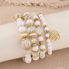 Load image into Gallery viewer, Bohemian White Crystal Beads Strand Bracelets
