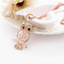 Load image into Gallery viewer, Opal Pendant Owl Pendant Necklace