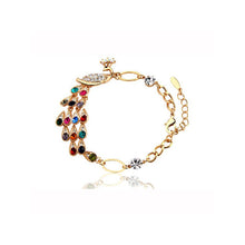 Load image into Gallery viewer, Multicolor Crystal Peacock Bracelet