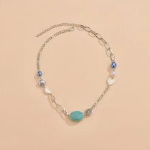 Load image into Gallery viewer, Turquoise Faux Pearls Choker Necklace
