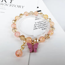Load image into Gallery viewer, Crystal Beaded Butterfly Bracelet
