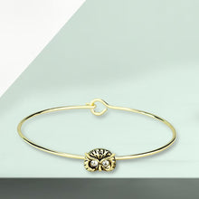 Load image into Gallery viewer, Gold Brass Owl Bangle Bracelet