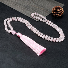 Load image into Gallery viewer, Pink Quartz 108 Beads Necklace
