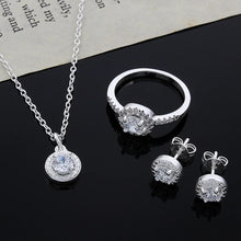 Load image into Gallery viewer, 925 Crystal Silver Necklace Set
