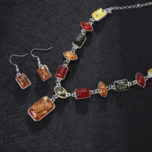 Load image into Gallery viewer, Crystal Square  Necklace Set