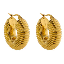 Load image into Gallery viewer, Round Chunky Hoop Earrings