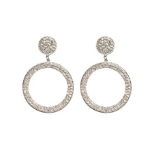 Load image into Gallery viewer, Cubic Zirconia Round Pendant Earrings