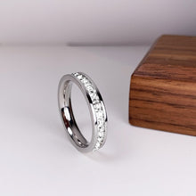 Load image into Gallery viewer, Row Square Zircon Stainless Steel Ring