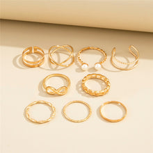 Load image into Gallery viewer, Gold Knuckle Rings Set