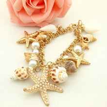 Load image into Gallery viewer, Pearl Shell Starfish Bracelet