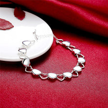 Load image into Gallery viewer, 925 Sterling Silver Hollow Heart Bracelet