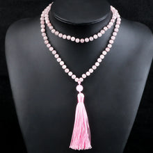 Load image into Gallery viewer, Pink Quartz 108 Beads Necklace
