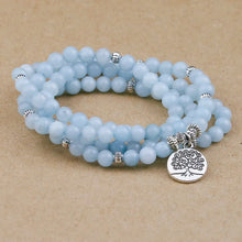 Load image into Gallery viewer, Blue Stone 108 Buddha Beads Bracelets