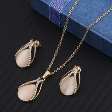 Load image into Gallery viewer, Cubic Zirconia Water Drop Necklace Set