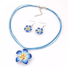 Load image into Gallery viewer, Plumeria Flowers Necklace Set
