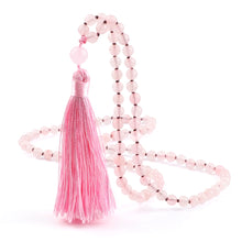 Load image into Gallery viewer, Pink Quartz 108 Beads Necklace
