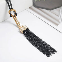 Load image into Gallery viewer, Boho Shiny Black Long Necklace
