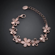 Load image into Gallery viewer, 18K Flower Chain Bracelet