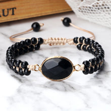 Load image into Gallery viewer, Natural Stone Shiny Black Beads Bracelets
