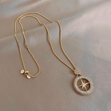 Load image into Gallery viewer, Gold Plated Six Star Necklace