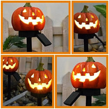 Load image into Gallery viewer, Orange Pumpkin Solar Light
