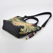 Load image into Gallery viewer, Peacock Embroidered Satchel Bag
