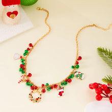 Load image into Gallery viewer, Red Green Bell Choker Necklace
