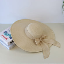 Load image into Gallery viewer, Floppy Bowknot Straw Hat