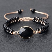 Load image into Gallery viewer, Natural Stone Shiny Black Beads Bracelets