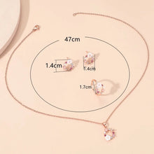 Load image into Gallery viewer, Rose Gold Flower Necklace Set
