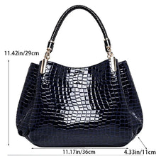 Load image into Gallery viewer, Crocodile Print Shoulder Handbag
