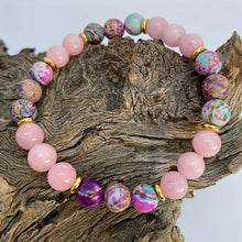 Load image into Gallery viewer, Rose Quartz Beaded Bracelet
