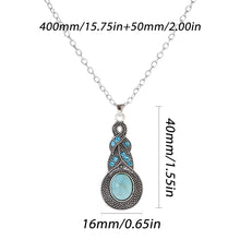 Load image into Gallery viewer, Turquoise Water Drop Necklace Set
