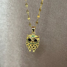 Load image into Gallery viewer, Gold Plated Owl Necklace
