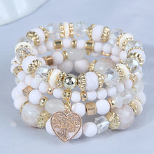 Load image into Gallery viewer, Bohemian White Crystal Beads Strand Bracelets
