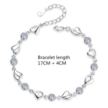Load image into Gallery viewer, 925 Sterling Silver Heart Bracelet