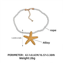 Load image into Gallery viewer, Rope Chain Starfish Necklace