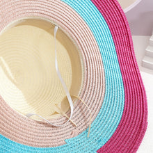 Load image into Gallery viewer, Rainbow Straw Hat
