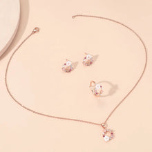 Load image into Gallery viewer, Rose Gold Flower Necklace Set
