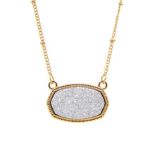 Load image into Gallery viewer, Oval Druzy Necklace