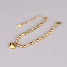 Load image into Gallery viewer, Stainless Steel Gold Color Heart Bracelet