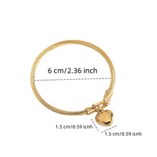 Load image into Gallery viewer, 18k Gold Heart Bangle Bracelet
