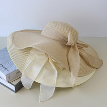 Load image into Gallery viewer, Floppy Bowknot Straw Hat