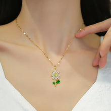Load image into Gallery viewer, Green Leaf Flower Necklace Set
