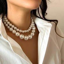 Load image into Gallery viewer, Pearl Beaded Choker Necklaces

