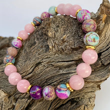 Load image into Gallery viewer, Rose Quartz Beaded Bracelet
