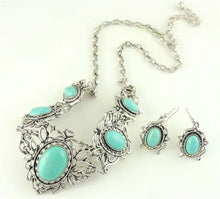 Load image into Gallery viewer, Round Turquoise Necklace set
